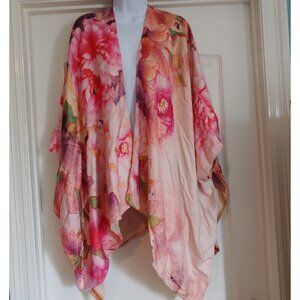 Jessica McClintock Very Soft Floral PINK Shawl OS